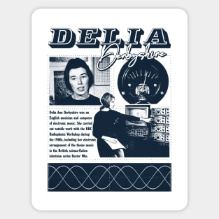 Delia Derbyshire /\/\/\/ Fan Artwork Sticker